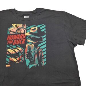Marvels Howard The Duck Graphic‎ Print T-Shirt Funko Black Mens 3XL XXL